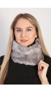 Grey sapphire mink fur neck warmer